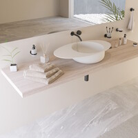 Wastafel Ideavit Solidcap 8.0 Opbouw 80.4x45.2x15.5 cm Solid Surface Mat Wit