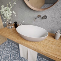 Opbouw Waskom Ideavit Solidthin 50x33x14.5 cm Solid Surface Mat Beige