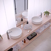 Opbouw Waskom Ideavit Solidfloat 40x40x12 cm Solid Surface Mat Wit