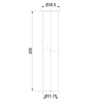 Sifon Verlengbuis Wiesbaden Star Met Kraag 20 cm Geborsteld Brons Koper