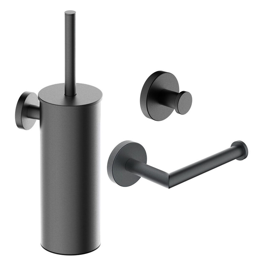 Toilet Accessoires Set Wiesbaden Alonzo Gunmetal