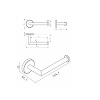 Toilet Accessoires Set Wiesbaden Alonzo Geborsteld Messing