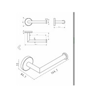 Toilet Accessoires Set Wiesbaden Alonzo Mat Zwart