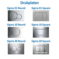 Geberit UP320 Mat Zwart Toiletset set65 Mudo Randloos met Sigma Drukplaat