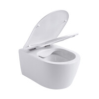 Geberit up100 Toiletset BWS Mudo | Randloos met Zitting | Mat Wit | Delta Drukplaat