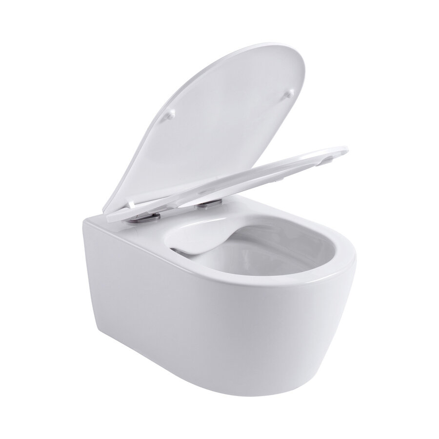 Geberit up100 Toiletset BWS Mudo | Randloos met Zitting | Mat Wit | Delta Drukplaat