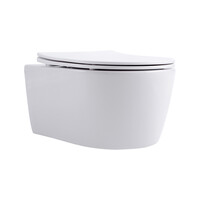 Geberit up100 Toiletset BWS Mudo | Randloos met Zitting | Mat Wit | Delta Drukplaat