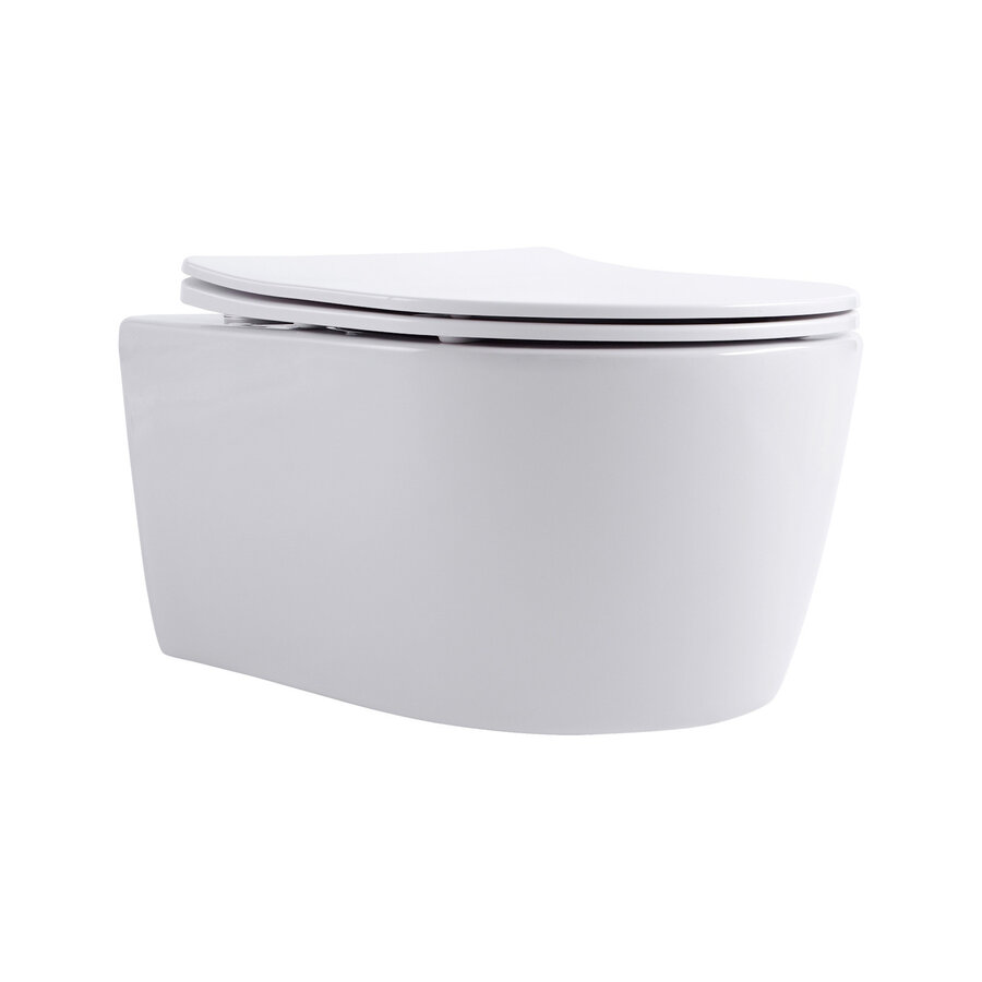 Geberit up100 Toiletset BWS Mudo | Randloos met Zitting | Mat Wit | Delta Drukplaat