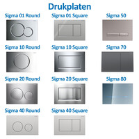 Geberit up320 Toiletset BWS Mudo | Randloos met Zitting | Mat Wit | Sigma Drukplaat