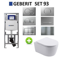 Geberit up320 Toiletset BWS Mudo | Randloos met Zitting | Mat Wit | Sigma Drukplaat