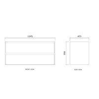 Badmeubelset BWS Riga Met Lako Wastafel Zwart 120 cm Walnoot