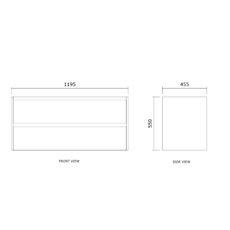 Badmeubelset BWS Riga Met Lako Wastafel Zwart 120 cm Walnoot