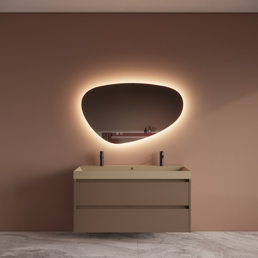 Badmeubelset BWS Riga Met Lako Wastafel Cappuccino 120 cm Latte