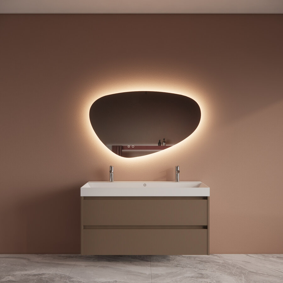 Badmeubelset BWS Riga Met Lako Wastafel Wit 120 cm Latte