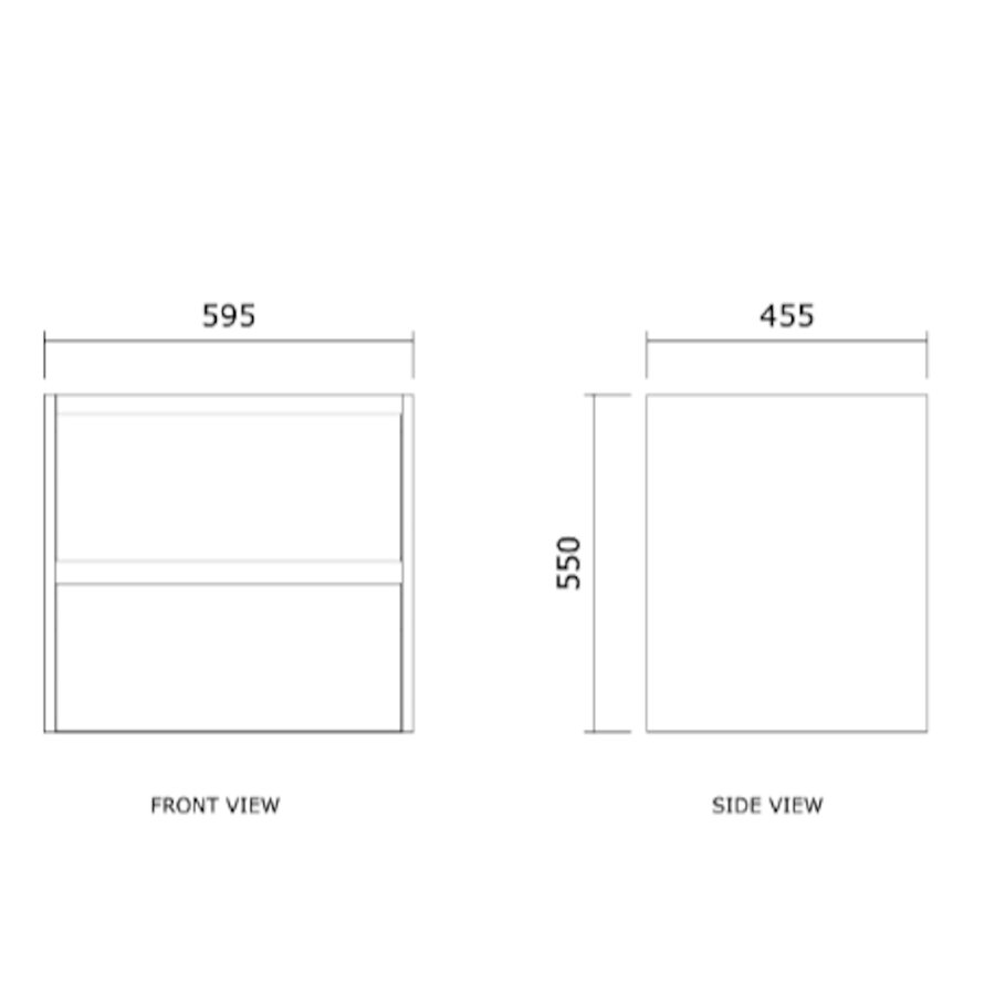 Badmeubelset BWS Riga Met Lako Wastafel Wit 60 cm Leigrijs