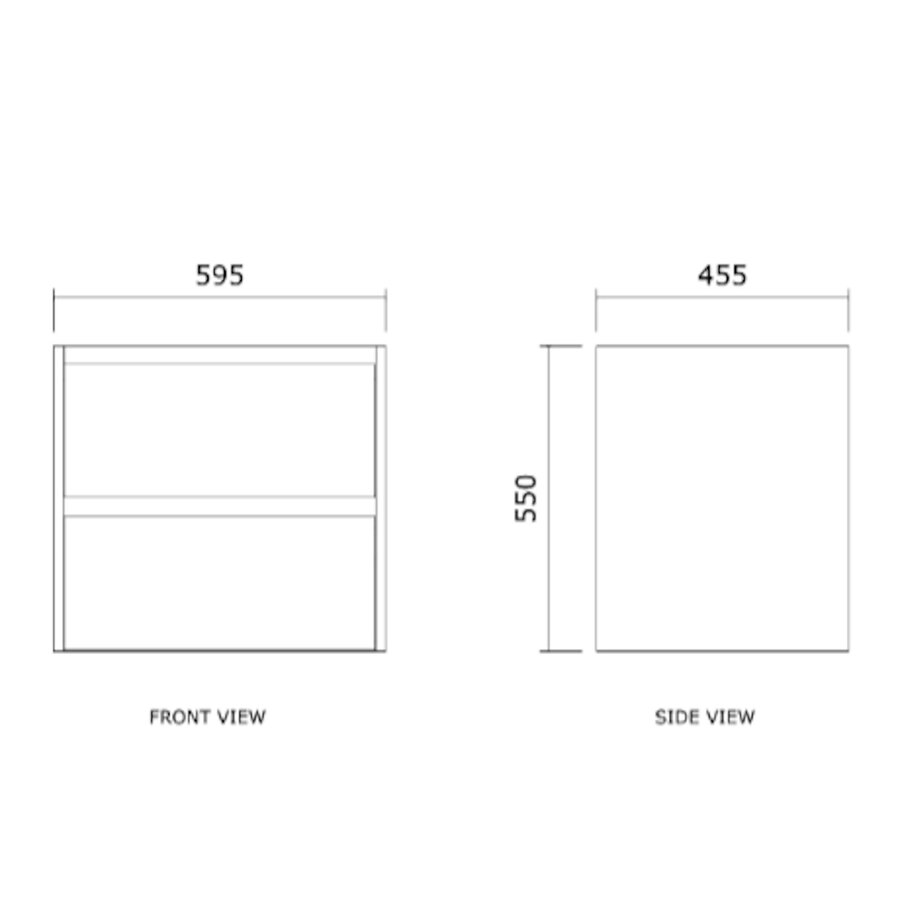 Badmeubelset BWS Riga Met Lako Wastafel Wit 60 cm Walnoot