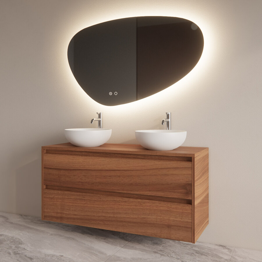 Badmeubelset BWS Riga Met Topplaat 120 cm Walnoot