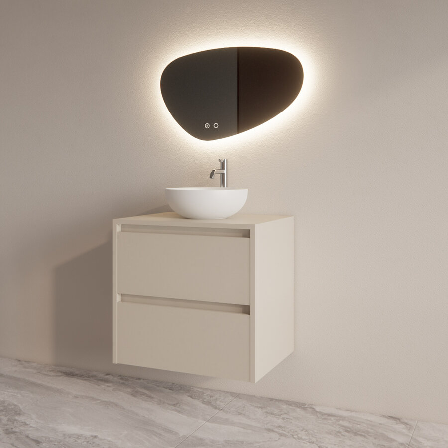 Badmeubelset BWS Riga Met Topplaat 60 cm Kasjmier