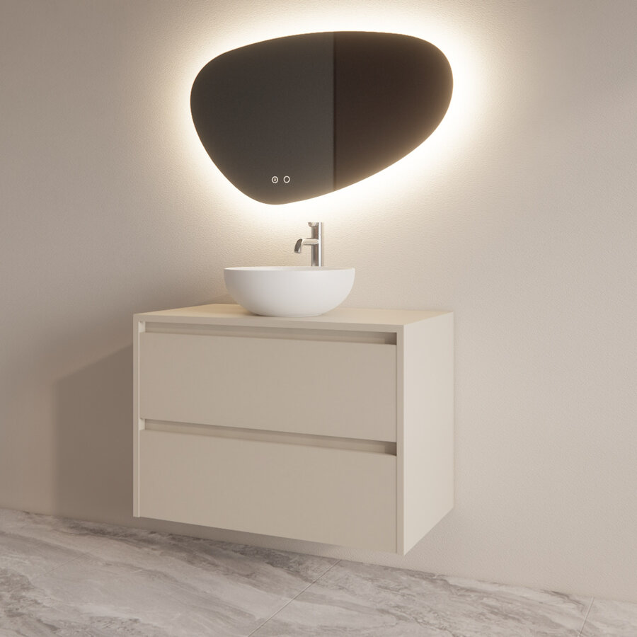 Badmeubelset BWS Riga Met Topplaat 80 cm Kasjmier