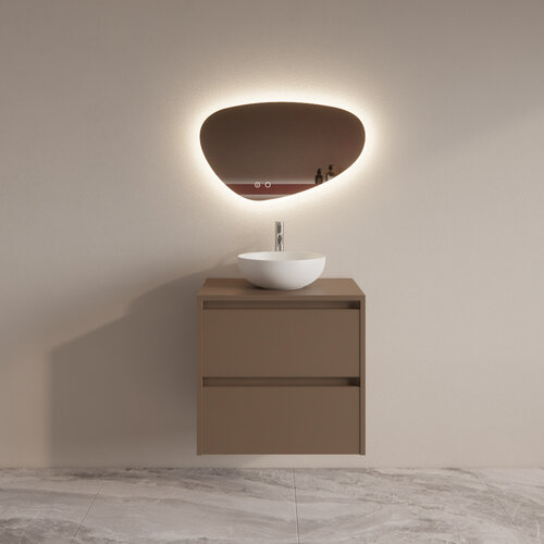 Badmeubelset BWS Riga Met Topplaat 60 cm Latte 