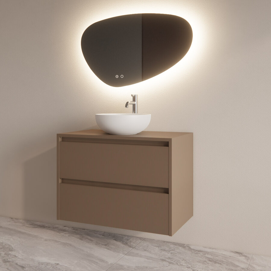 Badmeubelset BWS Riga Met Topplaat 80 cm Latte