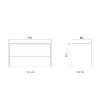 Badmeubelset BWS Riga Met Asia Wastafel Wit 100 cm Kasjmier