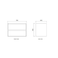 Badmeubelset BWS Riga Met Asia Wastafel Mat Zwart 80 cm Walnoot