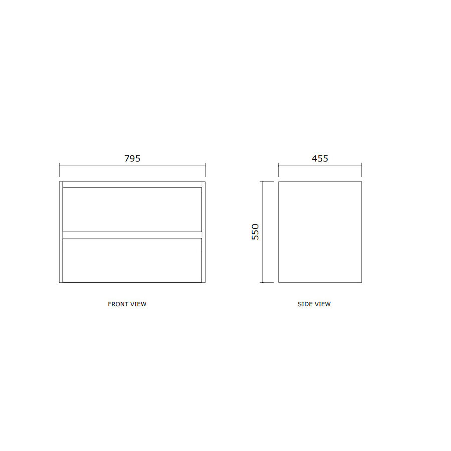 Badmeubelset BWS Riga Met Asia Wastafel Mat Zwart 80 cm Walnoot