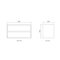Badmeubelset BWS Riga Met Asia Wastafel Mat Zwart 100 cm Walnoot