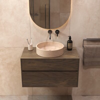 Salenzi Travertin Light Waskom 40x40x10cm Opbouwmodel