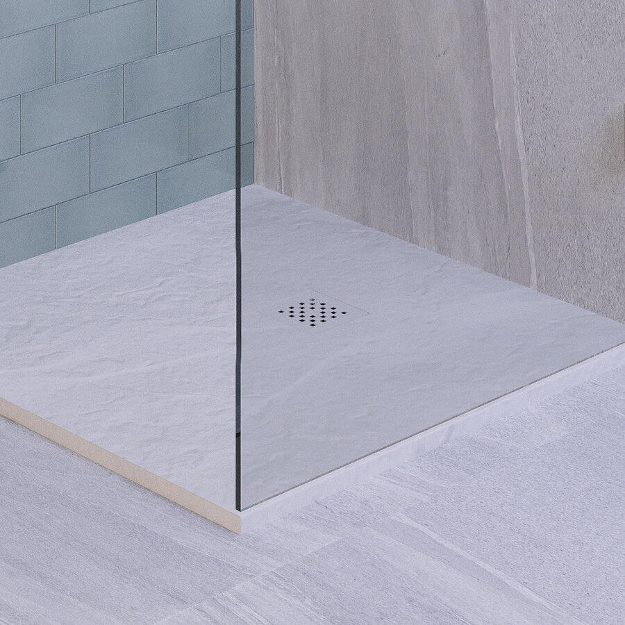 Afvoerrooster Mat Wit t.b.v. Douchebak Relievo Crag