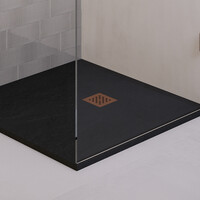 Afvoerrooster Koper t.b.v. Douchebak Relievo Crag