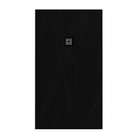 Douchebak Sanitop Just Creating Relievo Crag 90x160 cm Mat Zwart