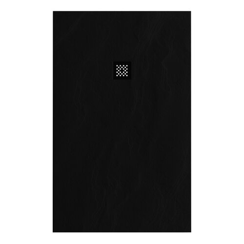 Douchebak Sanitop Just Creating Relievo Crag 100x160 cm Mat Zwart 