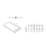 Douchebak Boss & Wessing Veroni Elite 160x90 cm Composietsteen Mat Zwart