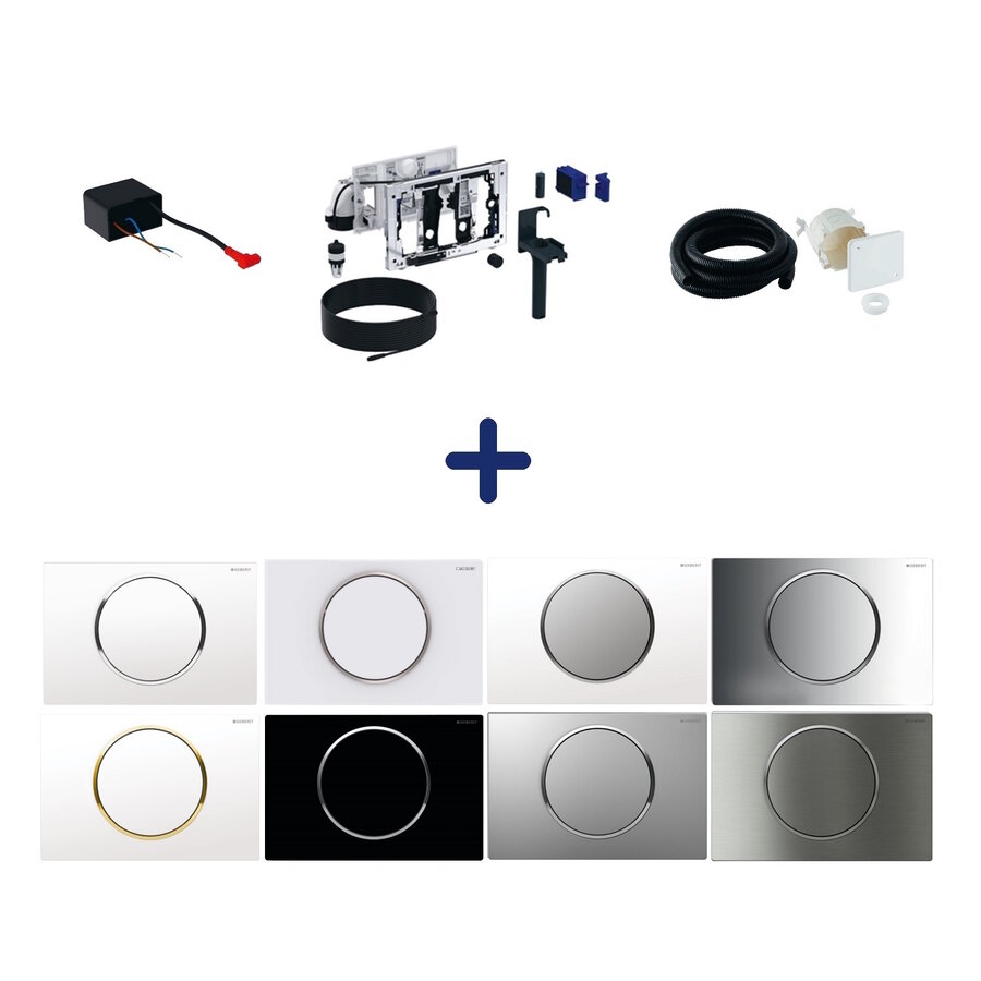 Bedieningsplaat Geberit Sigma 10 + DuoFresh Geurzuiveringssysteem Zwart