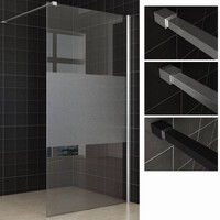 Inloopdouche Slim Glasplaat Middenband 8mm Nano (Alle Maten)