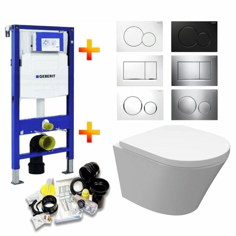 UP320 Toiletset 37 Vesta Junior Rimless 47cm Met Bril En Drukplaat