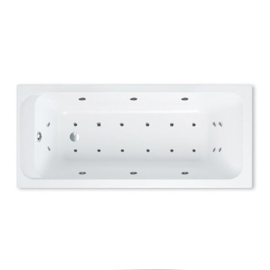 Ligbad Villeroy & Boch Architectura 170x75 cm Balboa Whirlpool systeem Dubbel