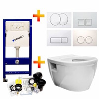 Up100 Toiletset 07 Aqua Splash Prio Rimfree Met Drukplaat