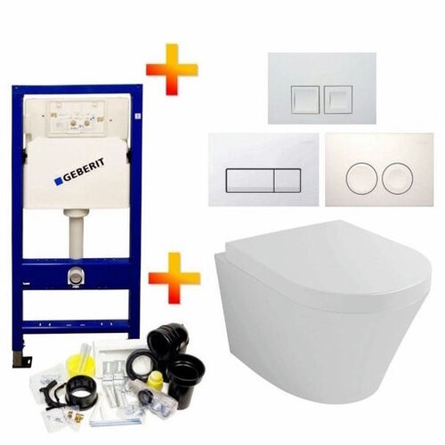 UP100 Toiletset 02 Vesta Met Delta Drukplaat 