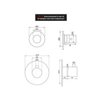 Inbouwthermostaat Brauer Copper Edition en 2 Stopkranen Met in- en Afbouwdelen Geborsteld Koper