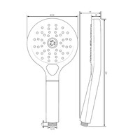 Handdouche Brauer Brushed 3 Standen 22 cm Geborsteld Nikkel