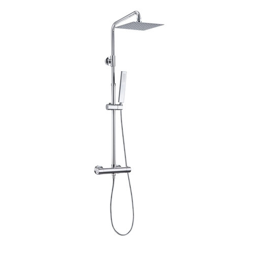 Regendouche Wiesbaden Rombo Eco Twenty Opbouwset Thermostaatkraan 20cm Chroom 