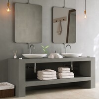 Opbouw Waskom Ideavit Solidjazz 60x35x9 cm Solid Surface Mat Wit