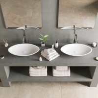 Opbouw Waskom Ideavit Solidjazz 60x35x9 cm Solid Surface Mat Wit