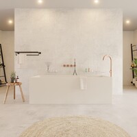 Ligbad Vrijstaand Ideavit Solidstar 170x72x55 cm Solid Surface Mat Wit