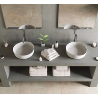 Opbouwwastafel Ideavit Solidharmony 40x13 cm Solid Surface Mat Wit