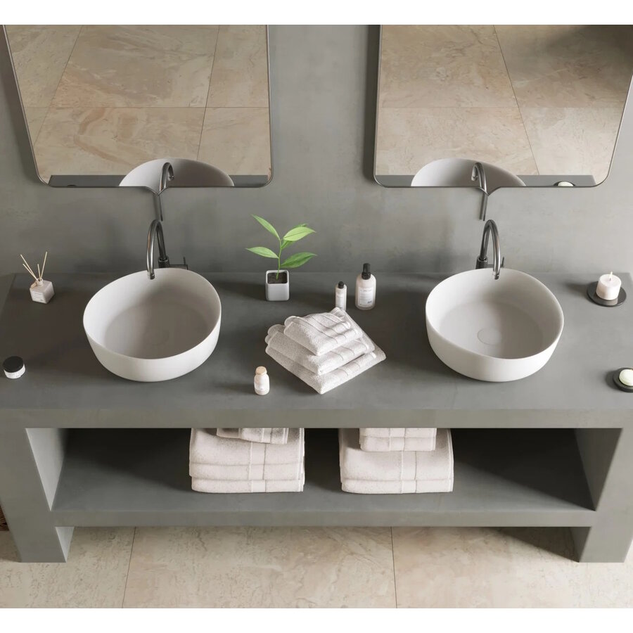 Opbouwwastafel Ideavit Solidharmony 40x13 cm Solid Surface Mat Wit