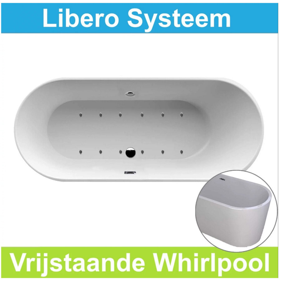 Whirlpool Libero 178x80 cm Luchtsysteem (afvoer optioneel)